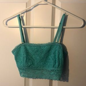 Turquoise Lace Victoria’s Secret Bralette/Bandeau Bra